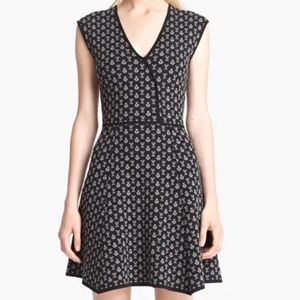 Thakoon cap sleeve printed A-Line Dress